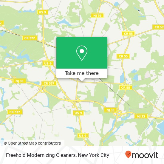 Mapa de Freehold Modernizing Cleaners