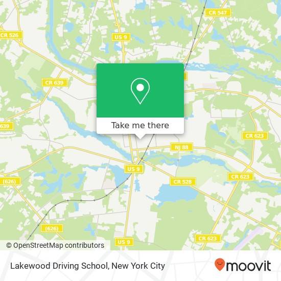 Mapa de Lakewood Driving School