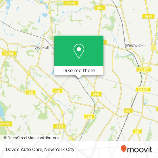 Dave's Auto Care map