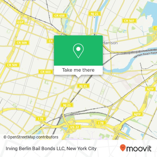 Irving Berlin Bail Bonds LLC map
