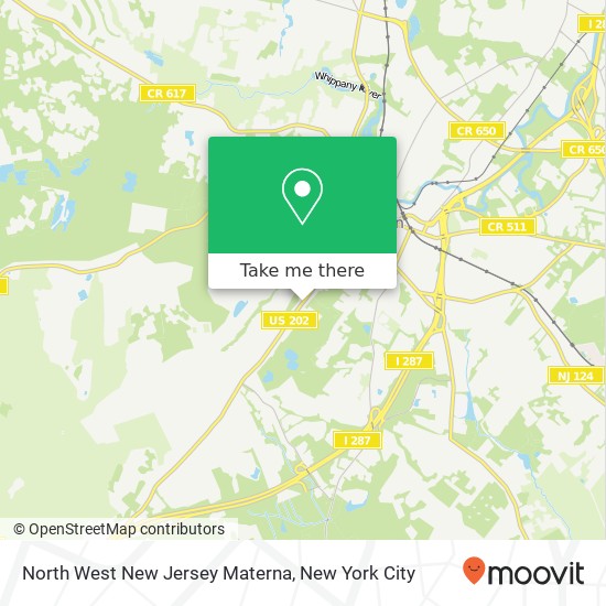 North West New Jersey Materna map