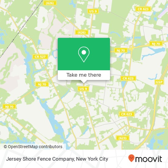 Mapa de Jersey Shore Fence Company