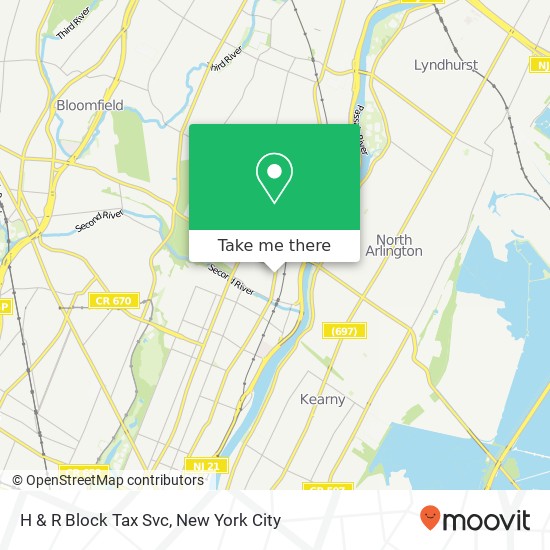 H & R Block Tax Svc map