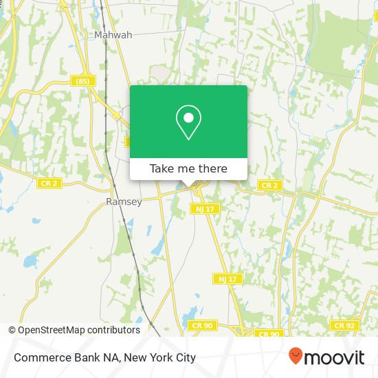 Commerce Bank NA map