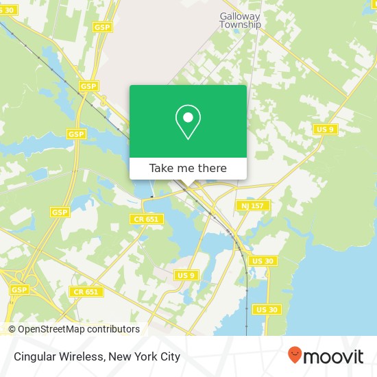 Mapa de Cingular Wireless