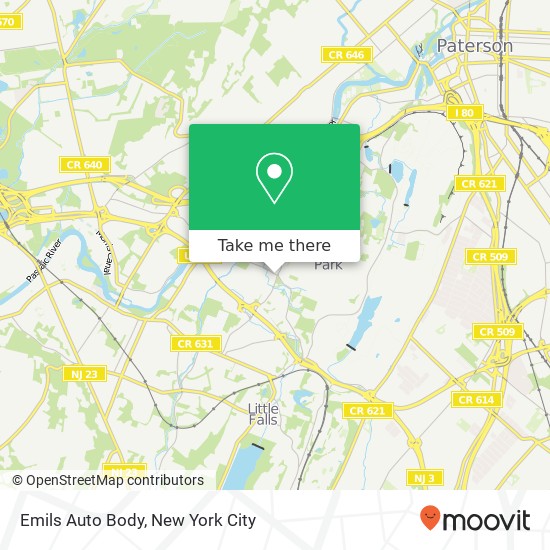 Emils Auto Body map