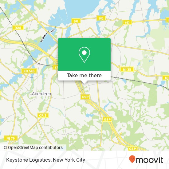 Mapa de Keystone Logistics
