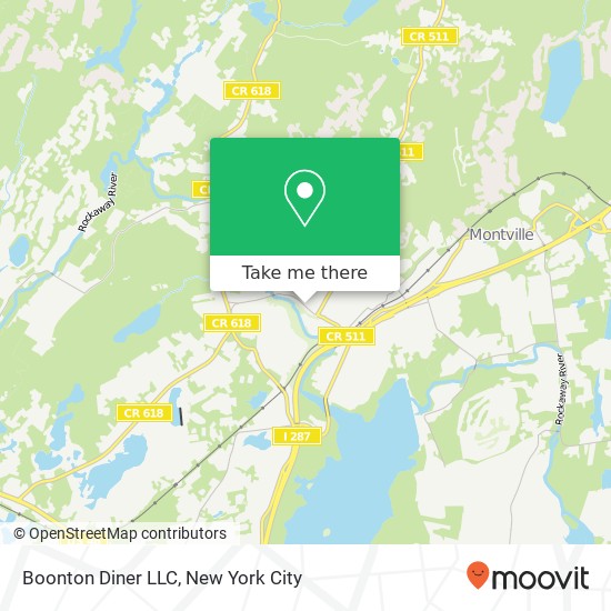 Mapa de Boonton Diner LLC