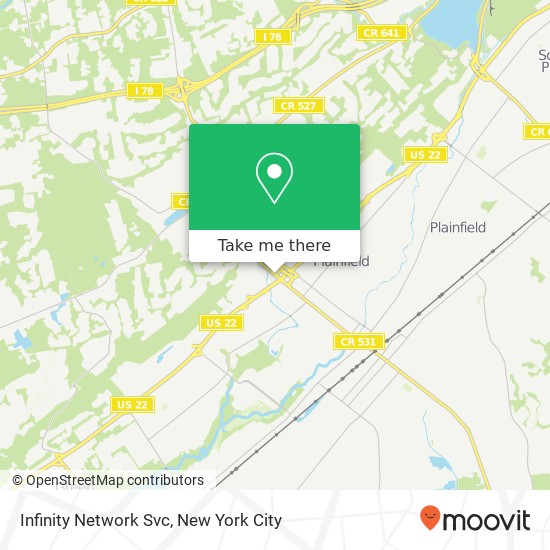 Infinity Network Svc map
