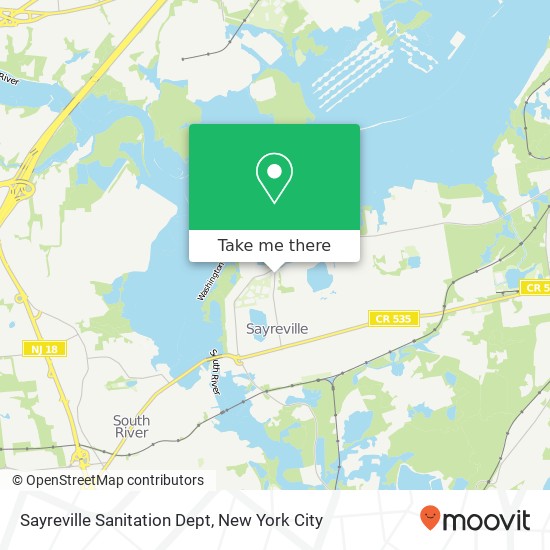 Sayreville Sanitation Dept map