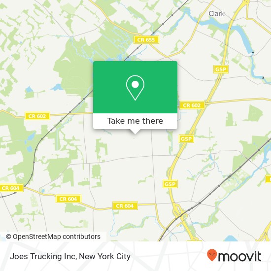 Joes Trucking Inc map