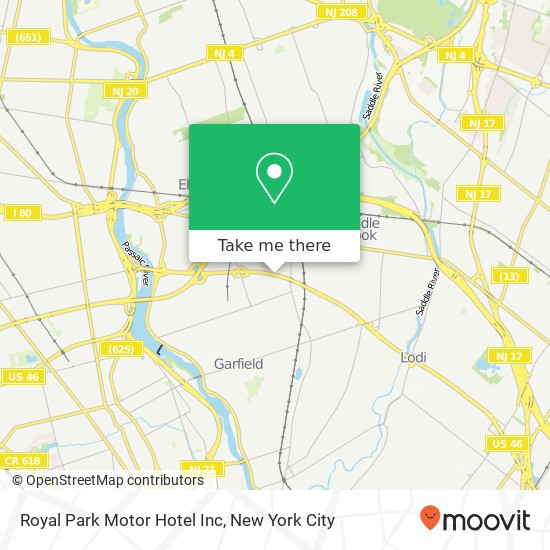 Mapa de Royal Park Motor Hotel Inc