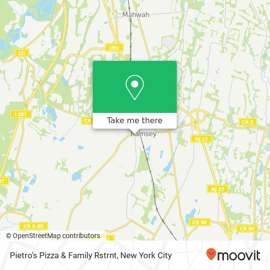 Pietro's Pizza & Family Rstrnt map