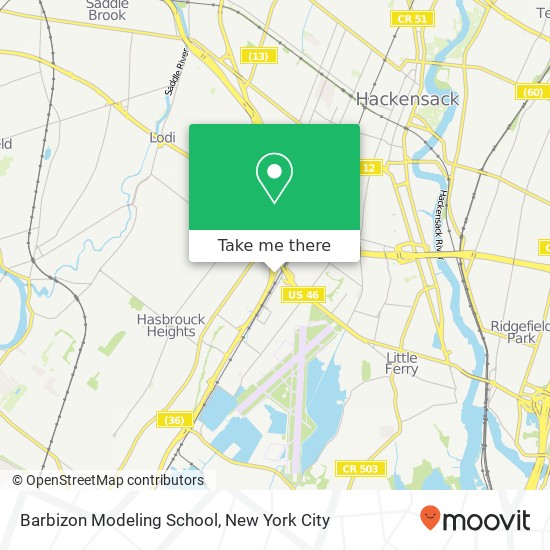 Mapa de Barbizon Modeling School