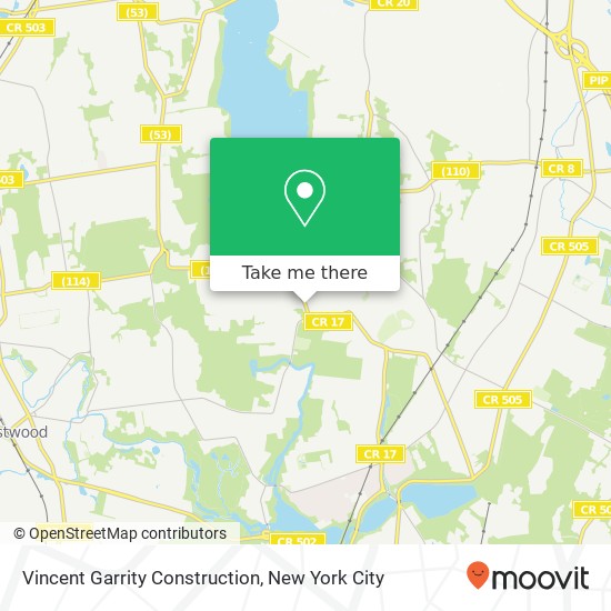 Mapa de Vincent Garrity Construction