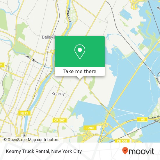 Mapa de Kearny Truck Rental