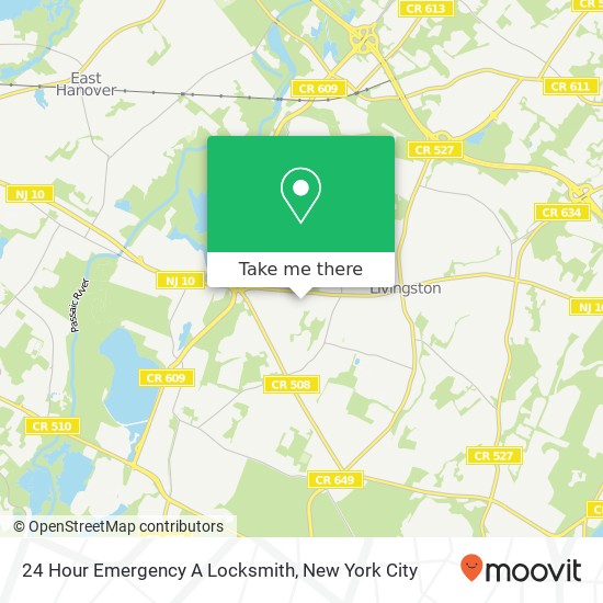 Mapa de 24 Hour Emergency A Locksmith