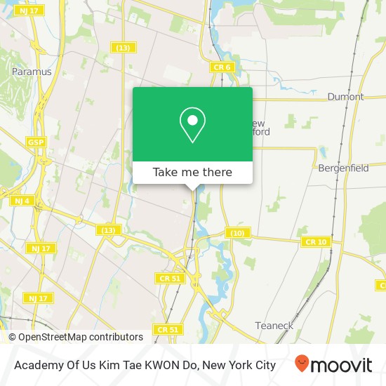 Mapa de Academy Of Us Kim Tae KWON Do