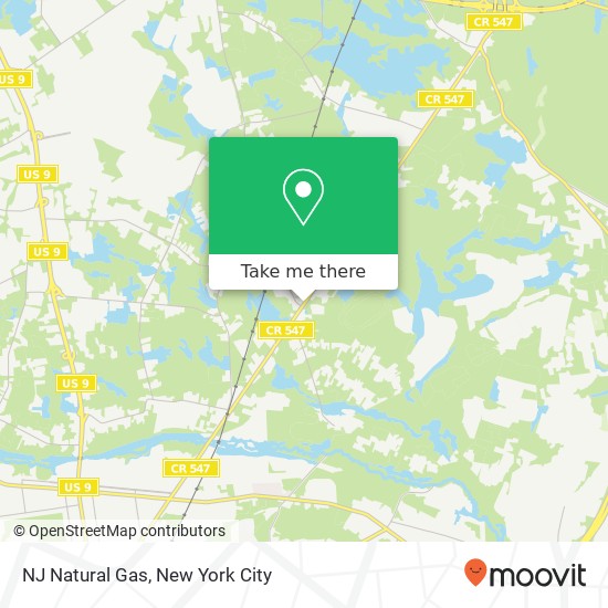 NJ Natural Gas map