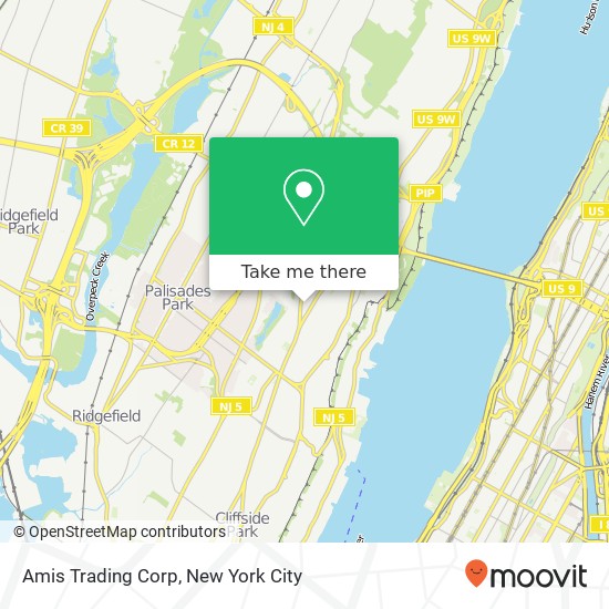Amis Trading Corp map