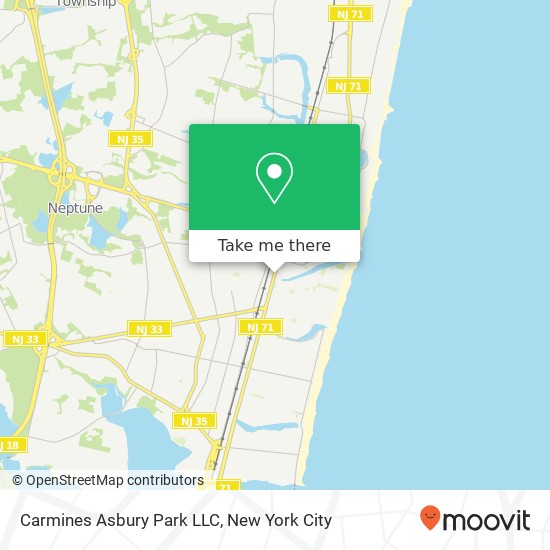 Mapa de Carmines Asbury Park LLC