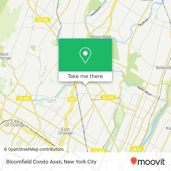 Mapa de Bloomfield Condo Assn