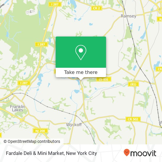 Fardale Deli & Mini Market map