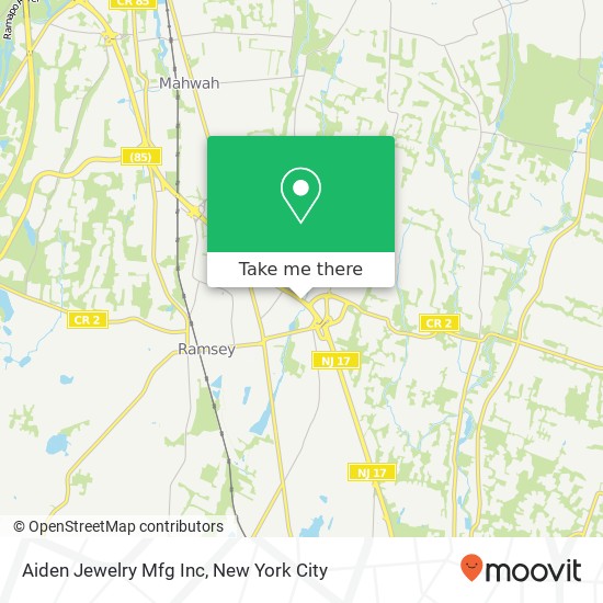 Mapa de Aiden Jewelry Mfg Inc