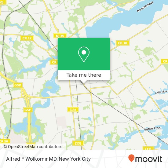 Alfred F Wolkomir MD map