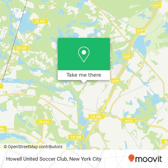 Mapa de Howell United Soccer Club