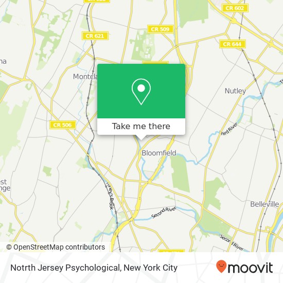 Mapa de Notrth Jersey Psychological