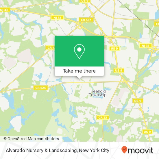 Alvarado Nursery & Landscaping map