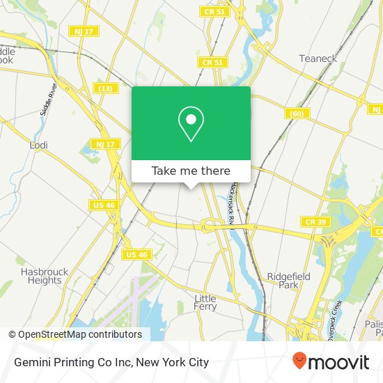 Mapa de Gemini Printing Co Inc