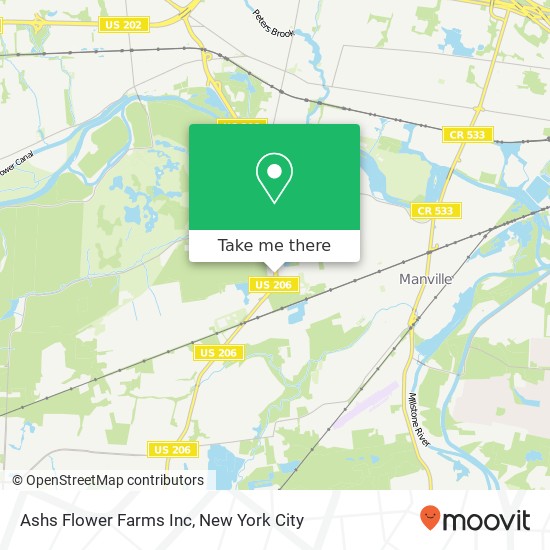 Ashs Flower Farms Inc map