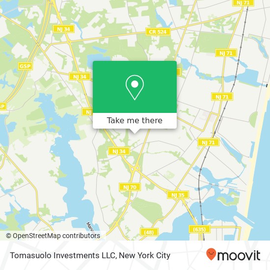 Mapa de Tomasuolo Investments LLC