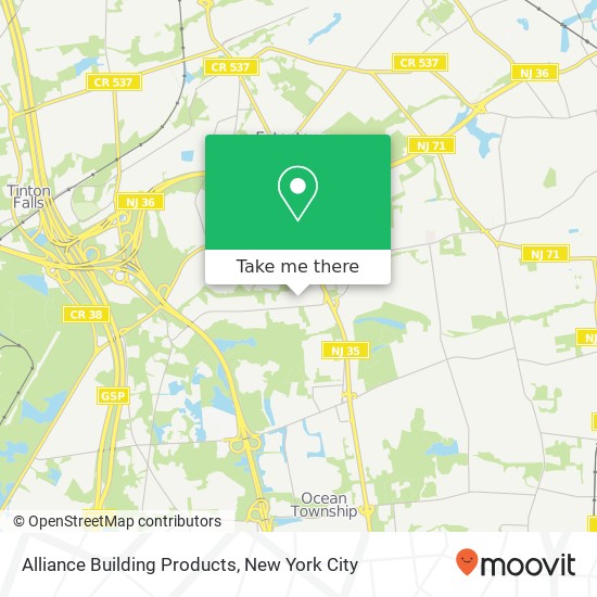 Alliance Building Products map