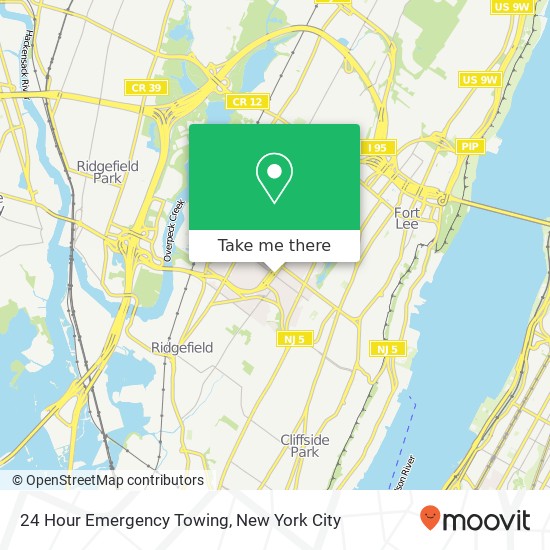 Mapa de 24 Hour Emergency Towing