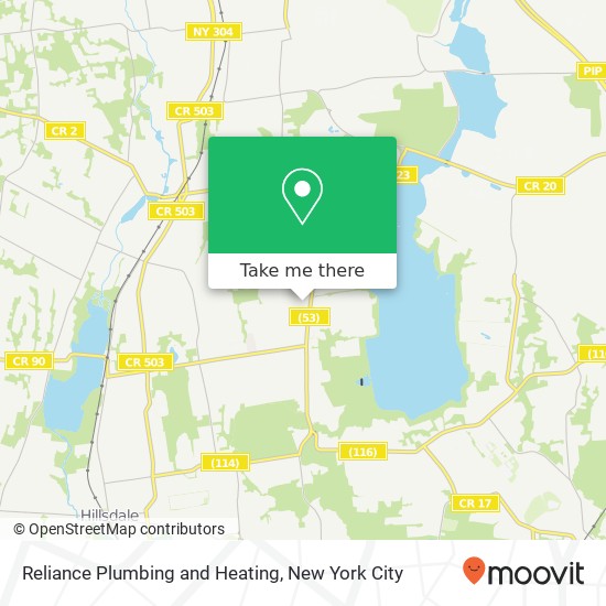 Reliance Plumbing and Heating map