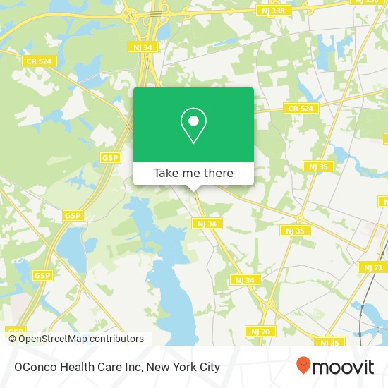 Mapa de OConco Health Care Inc