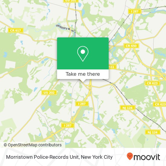 Morristown Police-Records Unit map