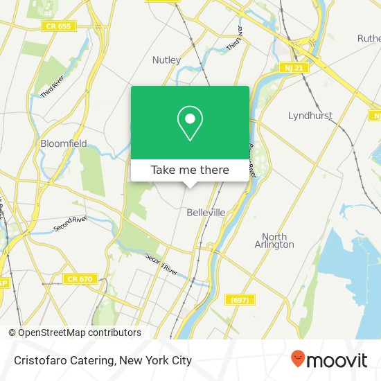 Cristofaro Catering map