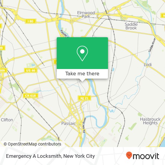 Emergency A Locksmith map