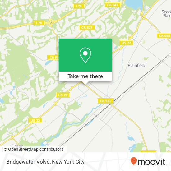 Bridgewater Volvo map