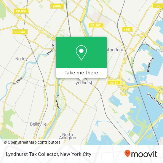 Mapa de Lyndhurst Tax Collector