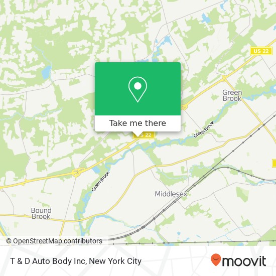 T & D Auto Body Inc map