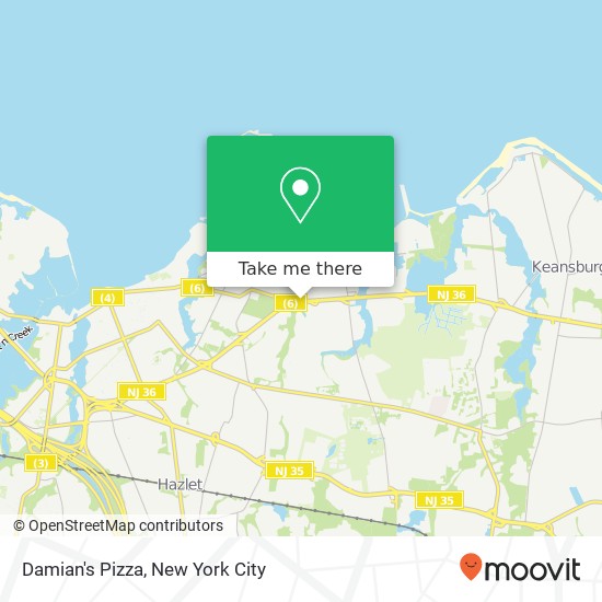 Damian's Pizza map