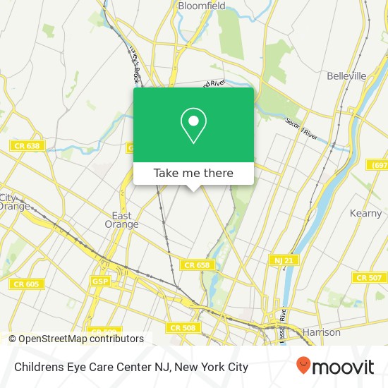 Mapa de Childrens Eye Care Center NJ