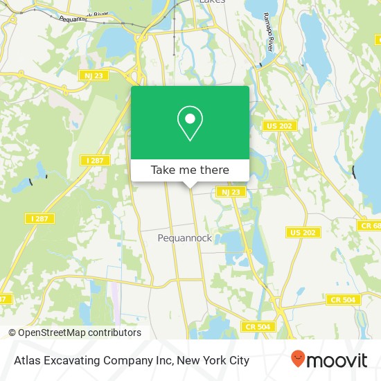 Atlas Excavating Company Inc map
