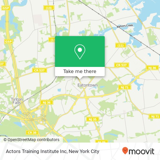 Actors Training Institute Inc map