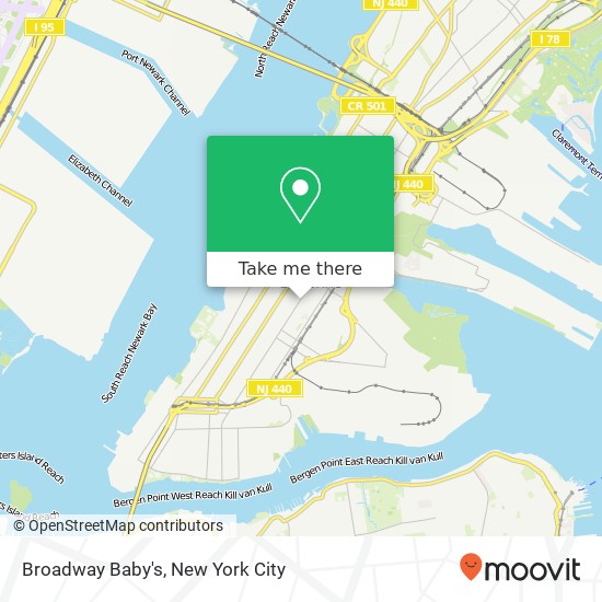 Broadway Baby's map